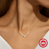 Wholesale S925 Sterling Silver Single Row Diamond Round Geometric O Chain Clavicle Necklace With Electroplating
