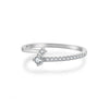 Wholesale S925 Sterling Silver Single Row Diamondencrusted Geometric Zircon Electroplated Ring For Women And Unisex