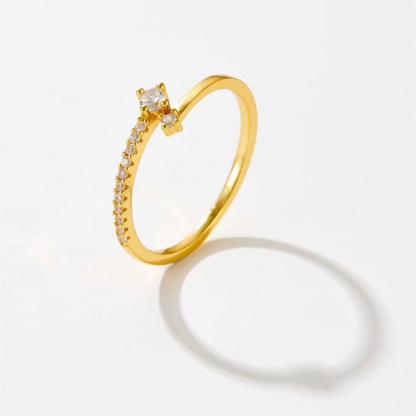 Wholesale S925 Sterling Silver Single Row Diamondencrusted Geometric Zircon Electroplated Ring For Women And Unisex