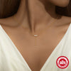 Wholesale S925 Sterling Silver Single Row Diamondencrusted Yshaped Ochain Clavicle Chain With Electroplating For Women Geometric Style
