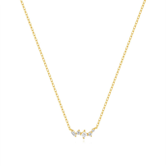 Wholesale S925 Sterling Silver Single Row Geometric Diamondencrusted Zircon Allmatch Ochain Necklace With Electroplating For Women