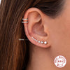 Wholesale S925 Sterling Silver Single Row Geometric Flash Diamond Earrings For Women With Electroplating
