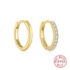 Wholesale S925 Sterling Silver Single Row Wave Geometric Earrings With Electroplating For Women