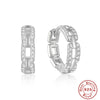Wholesale S925 Sterling Silver Single Row Wave Geometric Earrings With Electroplating For Women