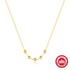 Wholesale S925 Sterling Silver Slidable Round Bead O Chain Necklace Bracelet With Electroplating For Women