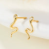Wholesale S925 Sterling Silver Small Animal Snake Ear Ring With Inlaid Zircon And Unique Cold Wind Design For Women