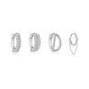 Wholesale S925 Sterling Silver Small Earrings With Retro Micro Inlaid Zircon And Classic Joker Ear Buckle Geometric Style Electroplated