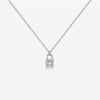 Wholesale S925 Sterling Silver Small Lock Pendant Necklace With Platinum Or 18K Gold Electroplating Classic And Fashionable Design