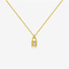 Wholesale S925 Sterling Silver Small Lock Pendant Necklace With Platinum Or 18K Gold Electroplating Classic And Fashionable Design