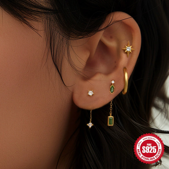 Wholesale S925 Sterling Silver Smooth Earrings With Ear Buckle Geometric Design Electroplating Treatment For Women Innovative Diy Ear Jewelry
