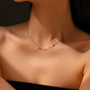 Wholesale S925 Sterling Silver Snake Clavicle Chain With Geometric Pattern And Electroplating In Fashion Style For Women