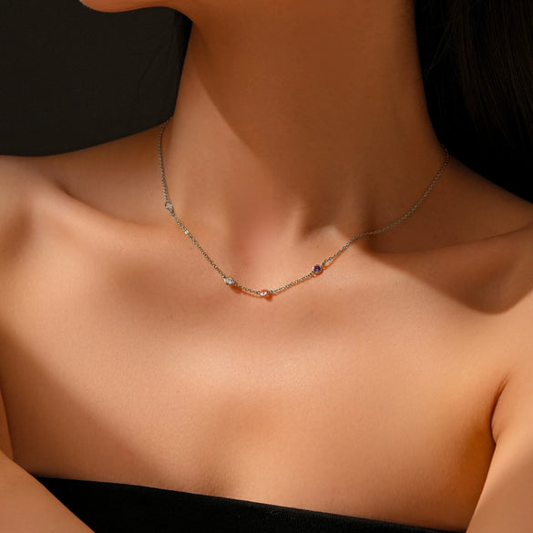 Wholesale S925 Sterling Silver Snake Clavicle Chain With Geometric Pattern And Electroplating In Fashion Style For Women