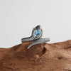 Wholesale S925 Sterling Silver Snake Crystal Ring Set With Gemstones For Men And Women Couple Ring Animal Zodiac Design