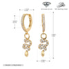 Wholesale S925 Sterling Silver Snake Earrings With Zircon Inlay And Electroplating For Women