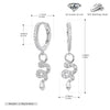 Wholesale S925 Sterling Silver Snake Earrings With Zircon Inlay And Electroplating For Women