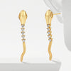 Wholesale S925 Sterling Silver Snake Shaped Earrings With Zircon Animal Tassel Rattlesnake Design Minimalist Style For Women