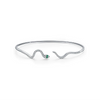 Wholesale S925 Sterling Silver Snake Shaped Opening Bracelet With Niche Design And Micro Inlay For Women
