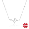 Wholesale S925 Sterling Silver Snake Shaped Zodiac Year Necklace For Women With Geometric Design And Electroplating