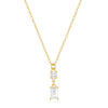 Wholesale S925 Sterling Silver Square Geometric Clavicle Necklace With Zircon And Electroplating Treatment For Women