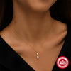 Wholesale S925 Sterling Silver Square Geometric Clavicle Necklace With Zircon And Electroplating Treatment For Women