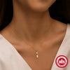 Wholesale S925 Sterling Silver Square Geometric Clavicle Necklace With Zircon And Electroplating Treatment For Women