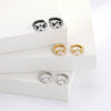 Wholesale S925 Sterling Silver Square Geometric Light Luxury Earrings With Electroplating