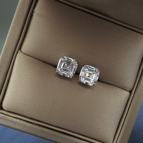 Wholesale S925 Sterling Silver Square Gold Plated Light Luxury Niche All Match Design Sense Women's Earrings With Electroplating Process