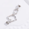 Wholesale S925 Sterling Silver Square Pearl Connection Buckle Jewelry Closing Buckle With Zirconia Treatment For Diy Bracelet And Necklace