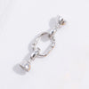 Wholesale S925 Sterling Silver Square Pearl Connection Buckle Jewelry Closing Buckle With Zirconia Treatment For Diy Bracelet And Necklace
