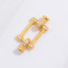 Wholesale S925 Sterling Silver Square Pearl Connection Buckle Jewelry Closing Buckle With Zirconia Treatment For Diy Bracelet And Necklace