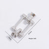 Wholesale S925 Sterling Silver Square Pearl Connection Buckle Jewelry Closing Buckle With Zirconia Treatment For Diy Bracelet And Necklace