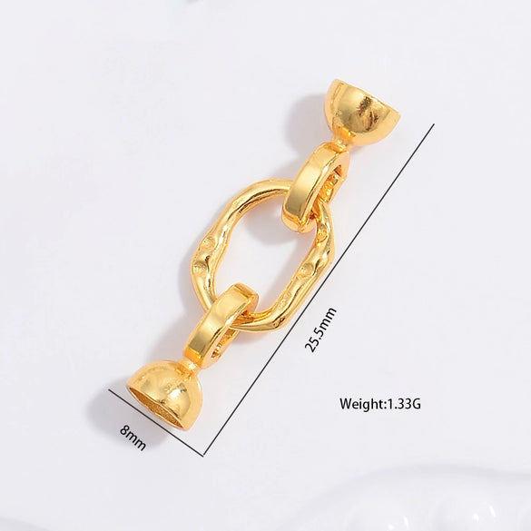 Wholesale S925 Sterling Silver Square Pearl Connection Buckle Jewelry Closing Buckle With Zirconia Treatment For Diy Bracelet And Necklace