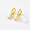 Wholesale S925 Sterling Silver Square Stone Ear Drop Earrings With Geometric Design And Platinum Or 18K Gold Electroplating For Unisex
