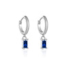 Wholesale S925 Sterling Silver Square Stone Ear Drop Earrings With Geometric Design And Platinum Or 18K Gold Electroplating For Unisex