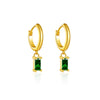 Wholesale S925 Sterling Silver Square Stone Ear Drop Earrings With Geometric Design And Platinum Or 18K Gold Electroplating For Unisex
