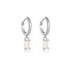Wholesale S925 Sterling Silver Square Stone Ear Drop Earrings With Geometric Design And Platinum Or 18K Gold Electroplating For Unisex