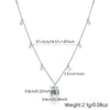 Wholesale S925 Sterling Silver Square Zircon Water Drop Geometric Clavicle Chain Necklace With Electroplating