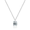 Wholesale S925 Sterling Silver Square Zircon Water Drop Geometric Clavicle Chain Necklace With Electroplating