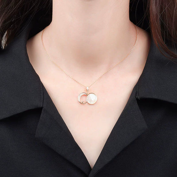 Wholesale S925 Sterling Silver Star And Moon Necklace Electroplated Trendy Niche Design