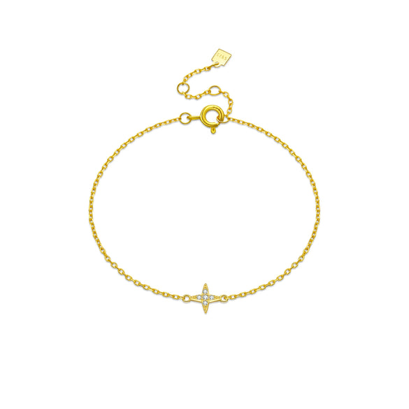 Wholesale S925 Sterling Silver Star Bracelet For Women With Electroplating Treatment Light Luxury Design