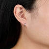 Wholesale S925 Sterling Silver Star Circle Micro Inlaid Zircon Earrings For Women