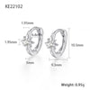 Wholesale S925 Sterling Silver Star Circle Micro Inlaid Zircon Earrings For Women