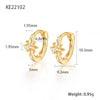 Wholesale S925 Sterling Silver Star Circle Micro Inlaid Zircon Earrings For Women