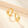 Wholesale S925 Sterling Silver Star Circle Micro Inlaid Zircon Earrings For Women