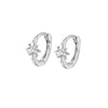 Wholesale S925 Sterling Silver Star Circle Micro Inlaid Zircon Earrings For Women
