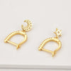 Wholesale S925 Sterling Silver Star Moon Earrings Fashionable Platinum And 18K Gold Electroplated