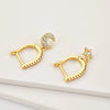 Wholesale S925 Sterling Silver Star Moon Earrings Fashionable Platinum And 18K Gold Electroplated