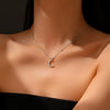 Wholesale S925 Sterling Silver Star Moon Geometric Fashion Simple All Match Stacked Clavicle Chain With Platinum And 18K Gold Electroplating For Women