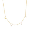 Wholesale S925 Sterling Silver Star Moon Geometric Stacked Collarbone Necklace With Electroplating For Women