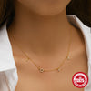 Wholesale S925 Sterling Silver Star Moon Geometric Stacked Collarbone Necklace With Electroplating For Women